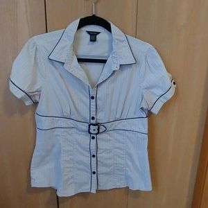 Striped button down shirt